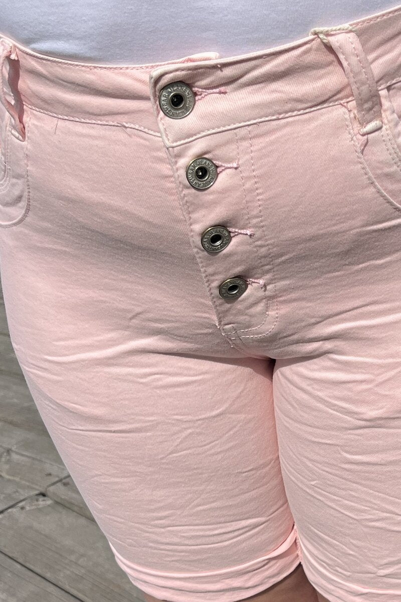 Karostar Shorts Denim Dam Pink Caramelle Fashion