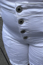 Karostar Shorts Denim Dam White Caramelle Fashion