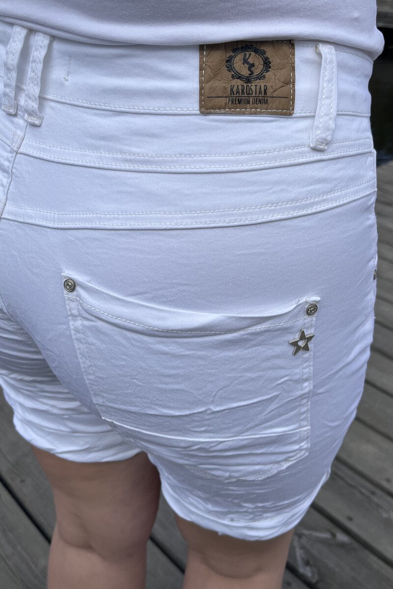 Karostar Shorts Denim Dam White Caramelle Fashion