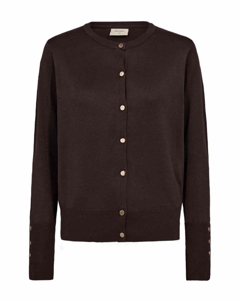 Katie Rounded Neck Cardigan Women Mole | Smilebutiken - Freequent