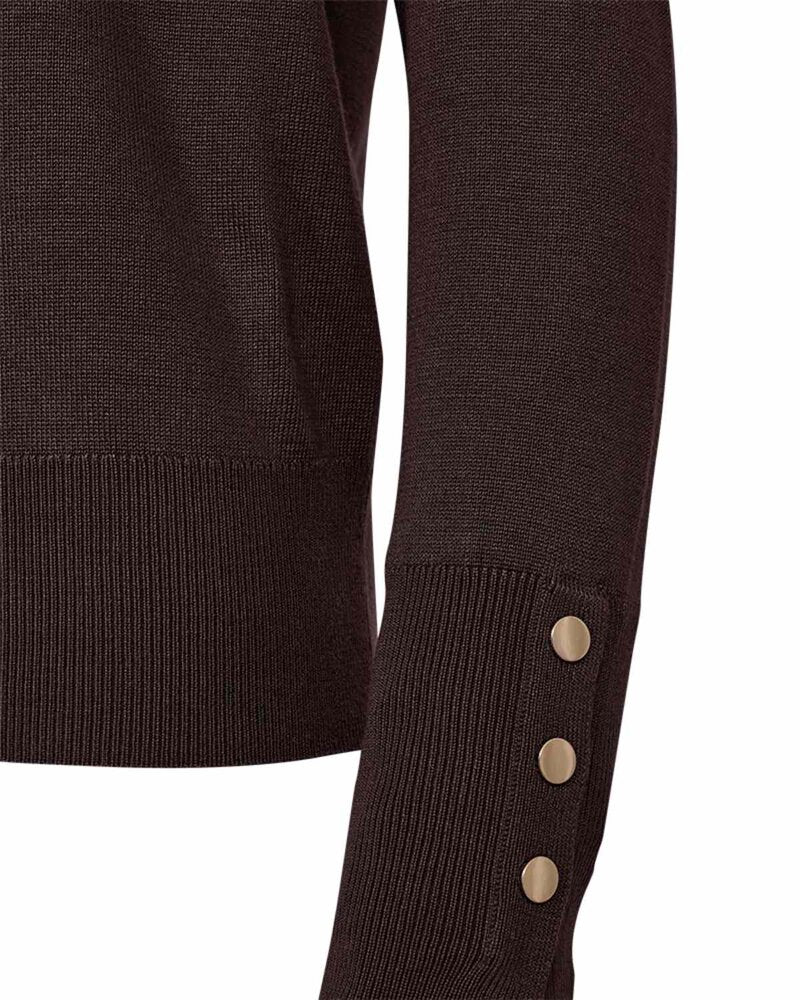 Katie Rounded Neck Cardigan Women Mole | Smilebutiken - Freequent