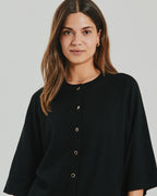 Katie Kortärmad Kofta Dam Svart Black | Smilebutiken - Freequent