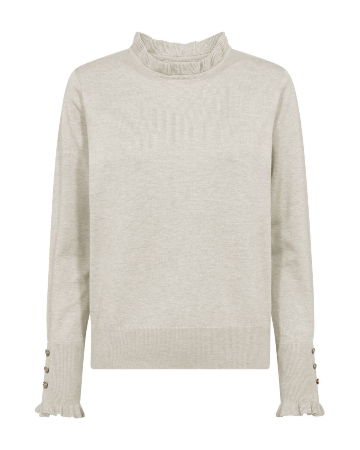 Katie med Låg Polokrage Dam Beige Moonbeam Mel | Smilebutiken - Freequent