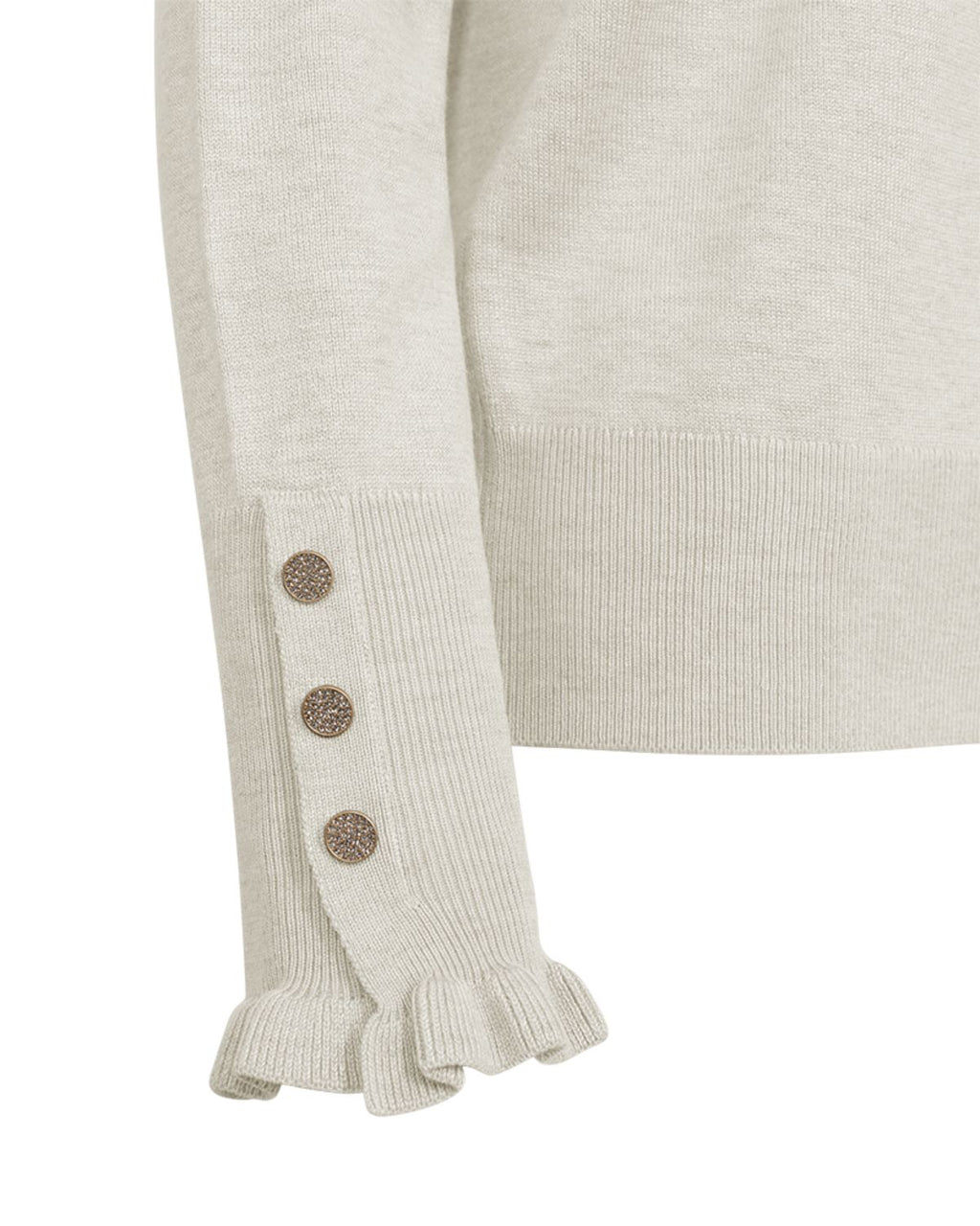 Katie med Låg Polokrage Dam Beige Moonbeam Mel | Smilebutiken - Freequent