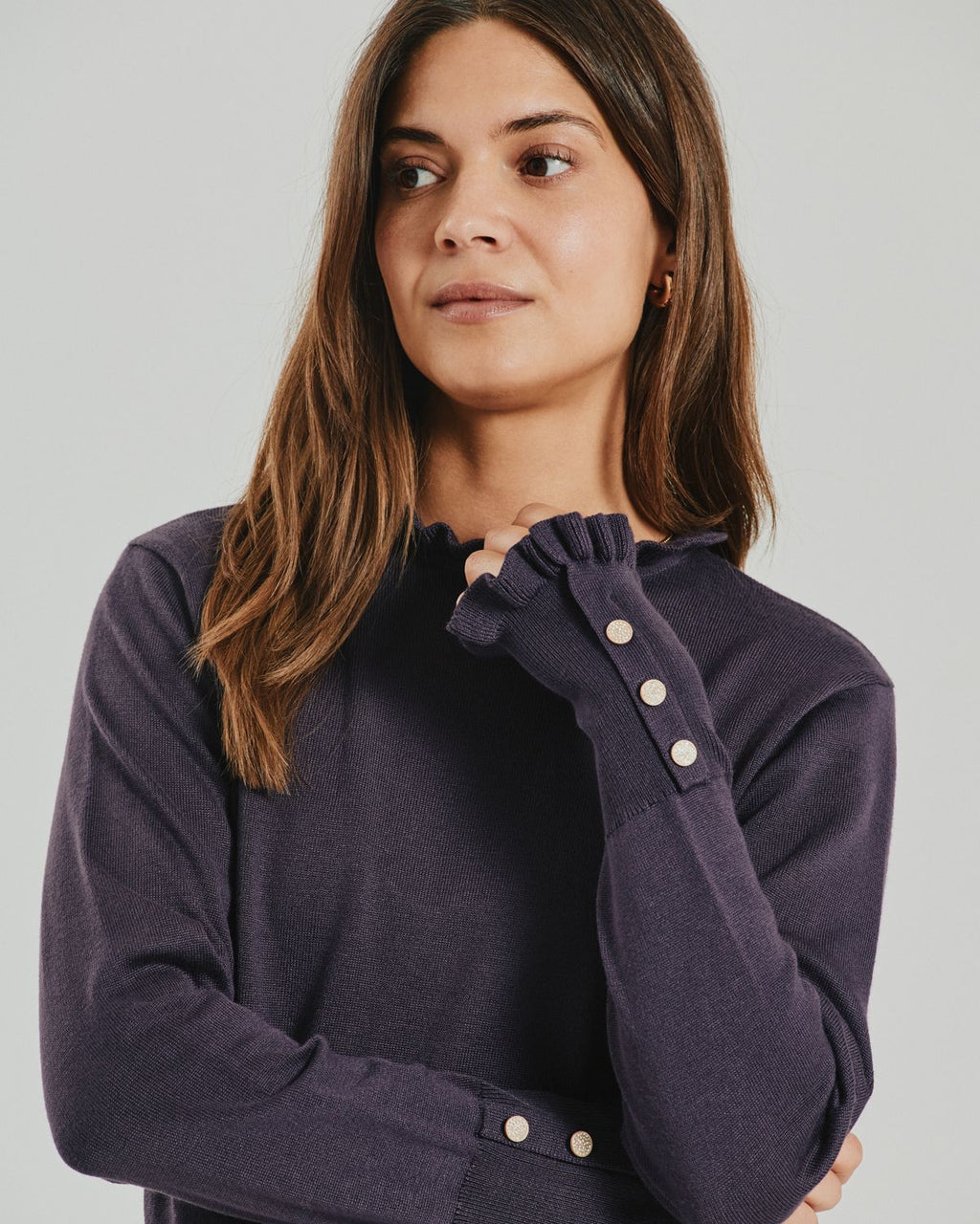Katie med Låg Polokrage Dam Lila Nightshade | Smilebutiken - Freequent