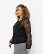 Kenzie 2 Paljettblus Dam Svart Black | Smilebutiken - Wasabiconcept