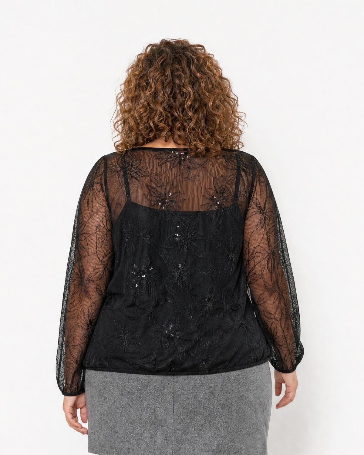 Kenzie 2 Paljettblus Dam Svart Black | Smilebutiken - Wasabiconcept