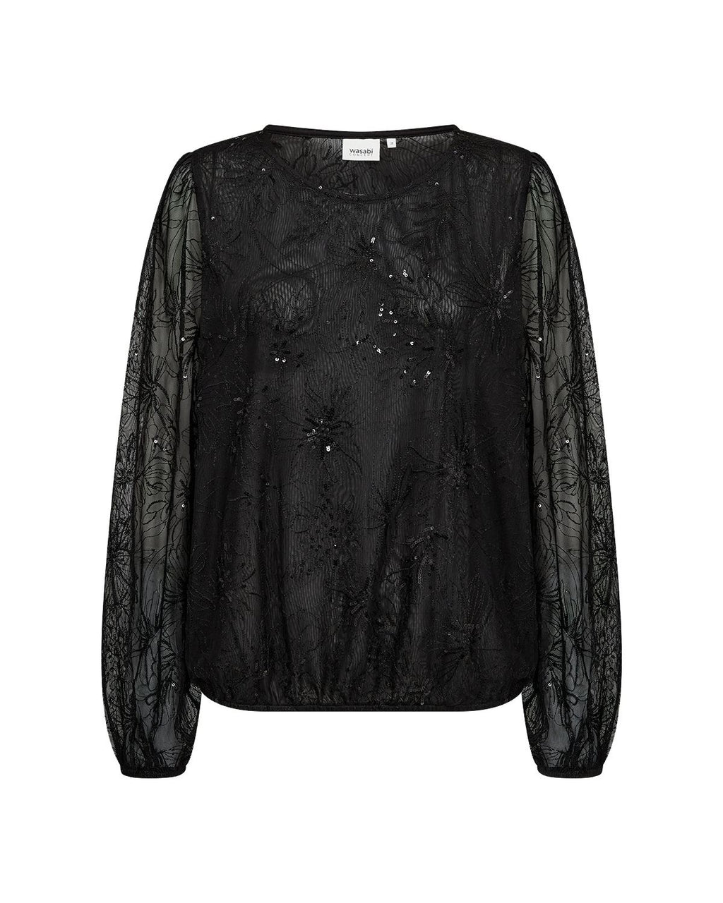 Kenzie 2 Paljettblus Dam Svart Black | Smilebutiken - Wasabiconcept