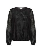 Kenzie 2 Paljettblus Dam Svart Black | Smilebutiken - Wasabiconcept