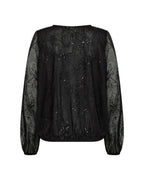 Kenzie 2 Paljettblus Dam Svart Black | Smilebutiken - Wasabiconcept