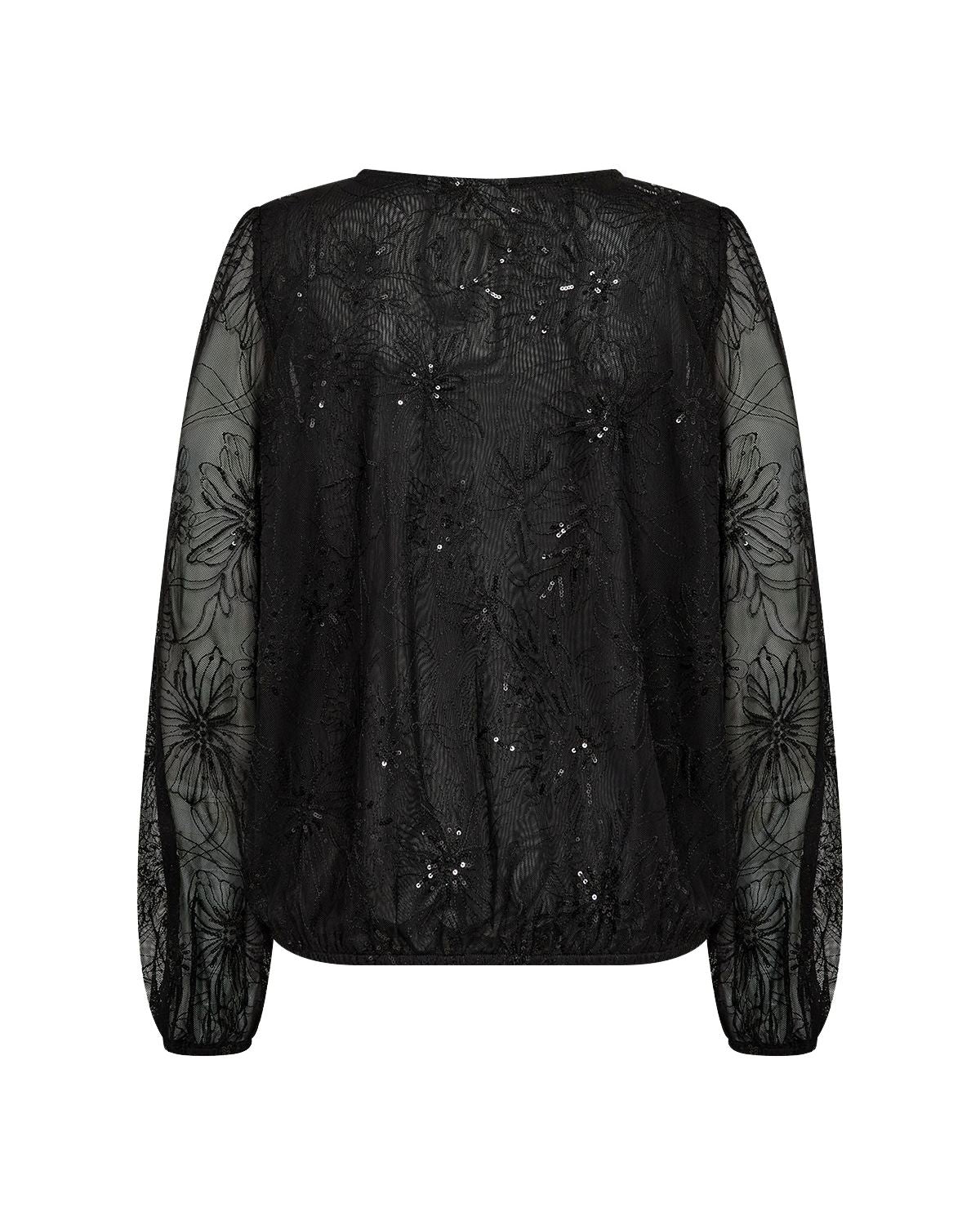 Kenzie 2 Paljettblus Dam Svart Black | Smilebutiken - Wasabiconcept
