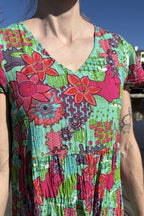 Kimberly V-neck Dress 3 Women Floral Collage | SmileButiken - One Summer