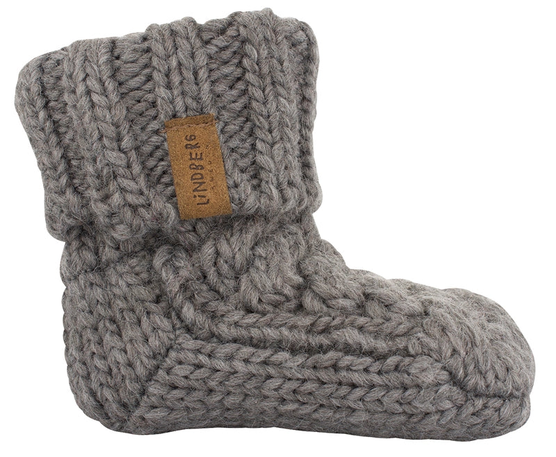 Klimpen Stickad Tossa Baby Antracite - Lindberg