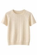 Joelle Short Sleeve Pullover Women Ecru Copenhagen