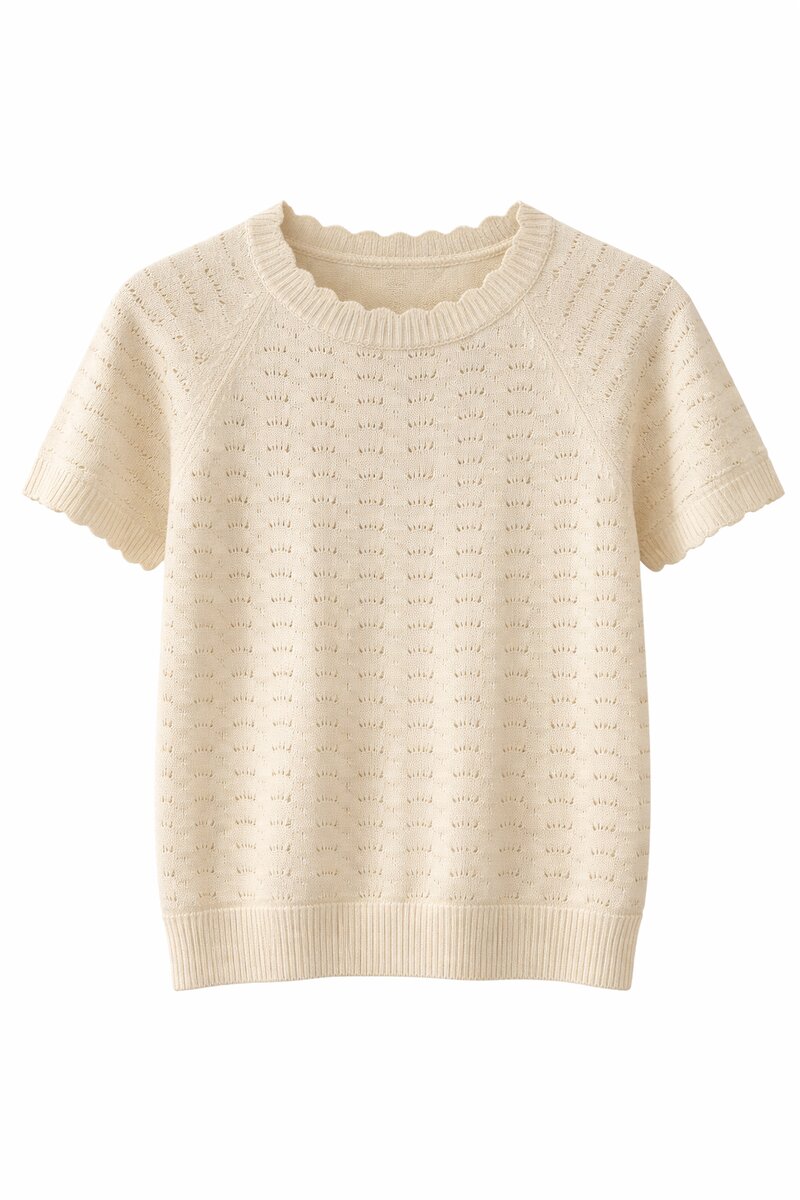 Joelle Short Sleeve Pullover Women Ecru Copenhagen