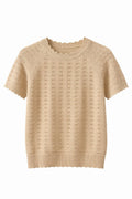 Joelle Short Sleeve Pullover Women Savannah Tan Copenhagen
