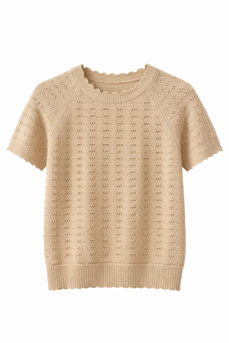 Joelle Short Sleeve Pullover Women Savannah Tan Copenhagen