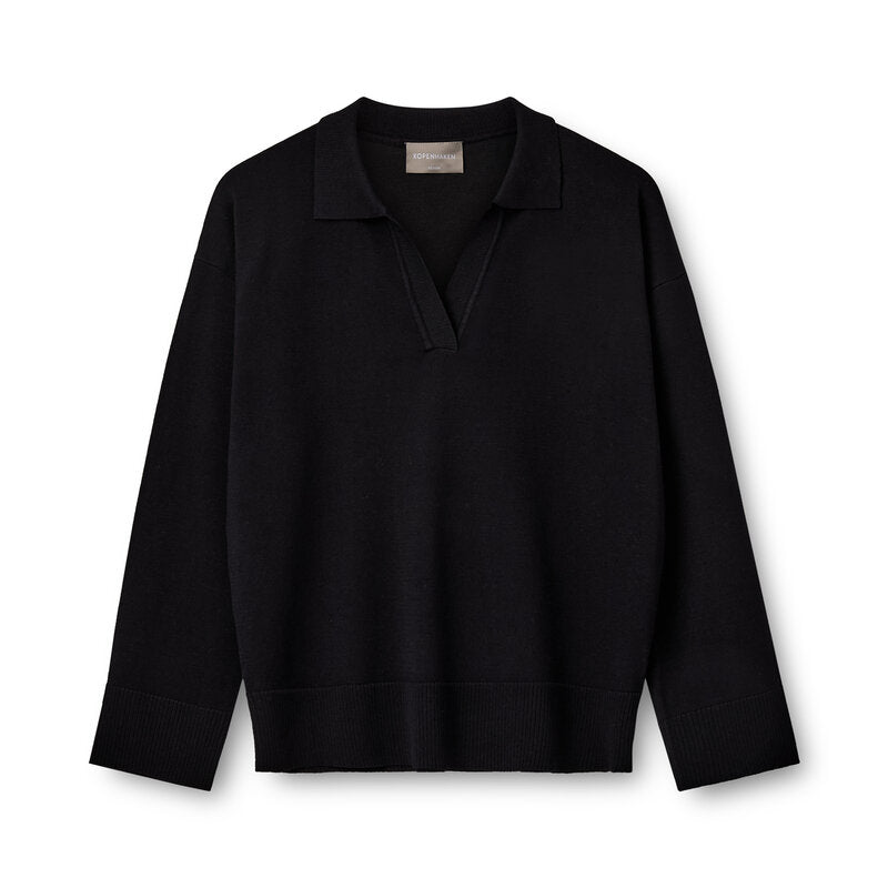 Wilma V-neck Sweater Women Extra Black Copenhagen