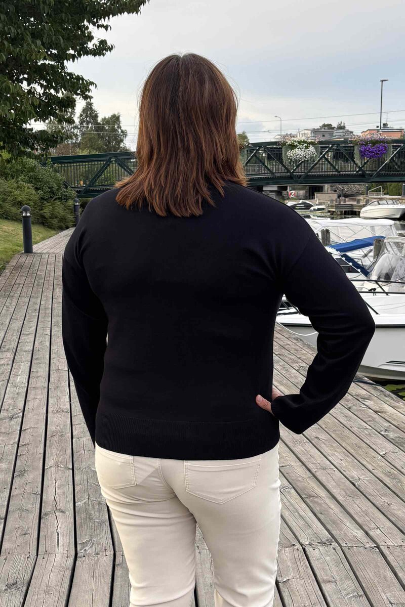 Wilma V-neck Sweater Women Extra Black Copenhagen