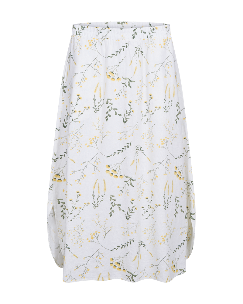 Laluna Kjol Dam Brilliant White W Golden Haze | Smilebutiken - Freequent