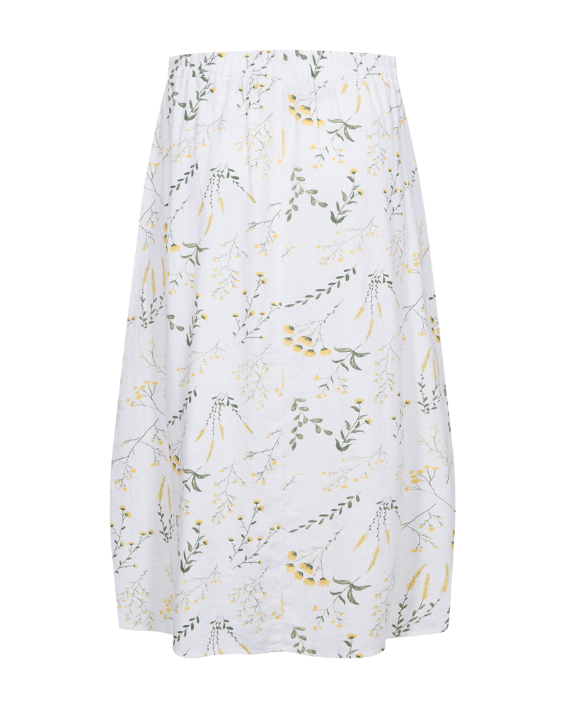 Laluna Kjol Dam Brilliant White W Golden Haze | Smilebutiken - Freequent
