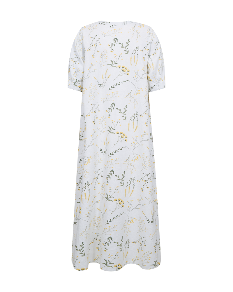 Laluna Dress Women Brilliant White W Golden Haze | Smilebutiken - Freequent