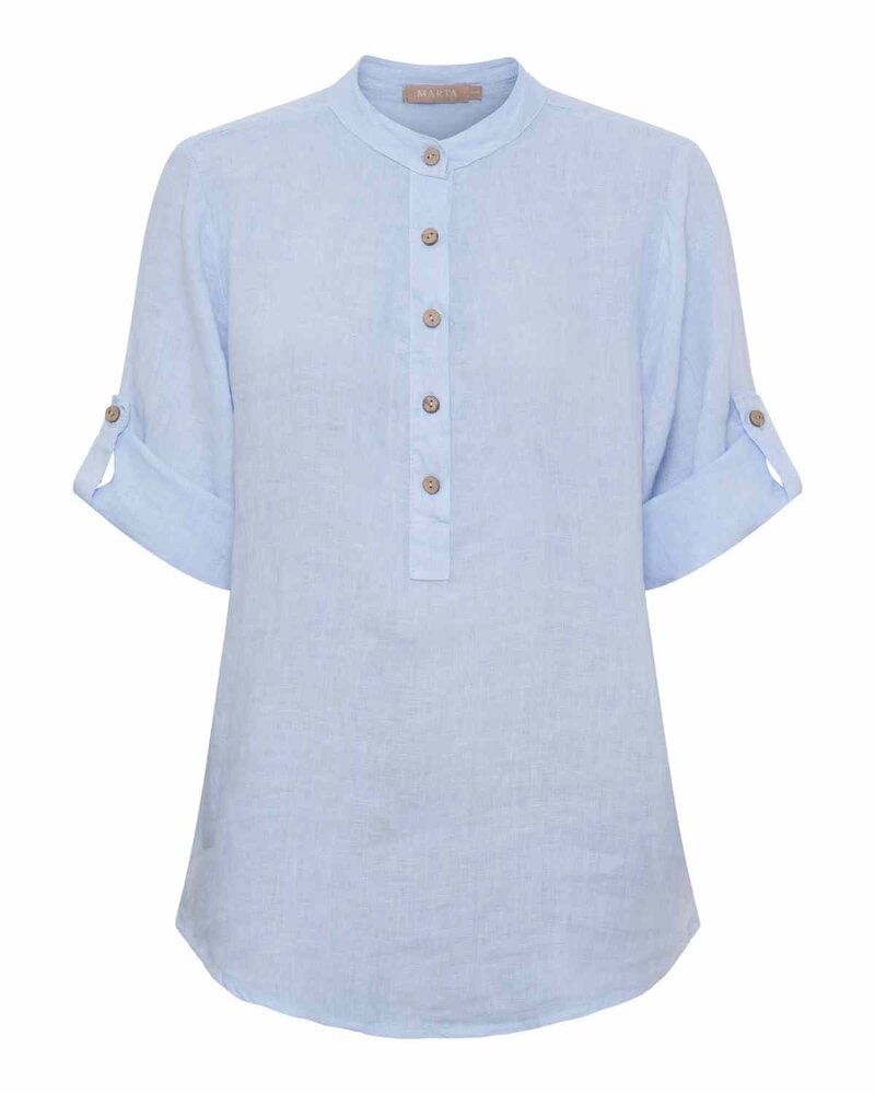 Larisa Linen Shirt Women Cielo Marta du Chateau | Smilebutiken - Marta du Chateau