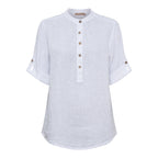 Larisa Linen Shirt Women White Marta du Chateau | Smilebutiken - Marta du Chateau