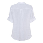 Larisa Linen Shirt Women White Marta du Chateau | Smilebutiken - Marta du Chateau