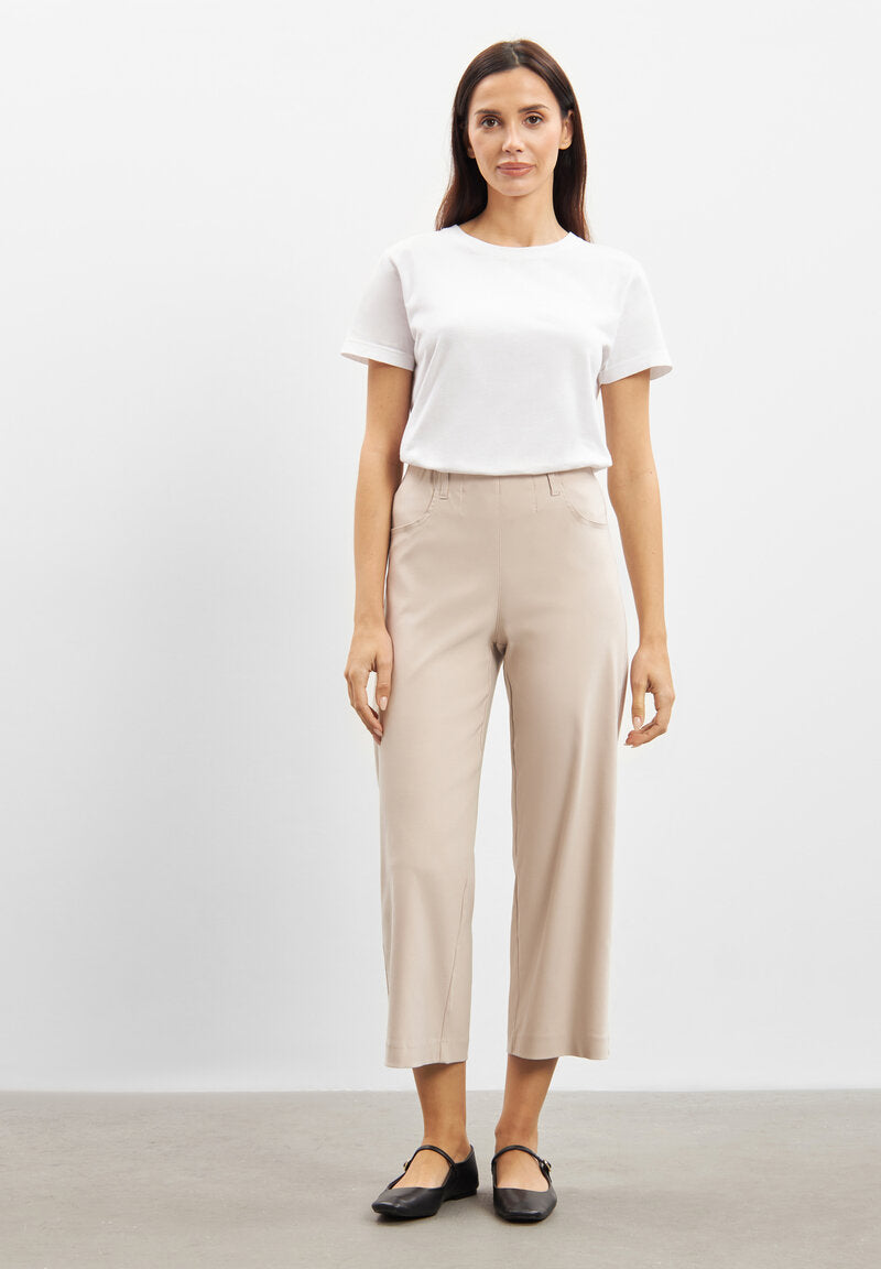 Donna Loose Vid Kort Byxa Dam Grey Sand LauRie