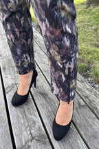 Piper Stretch Trousers 7/8 Women Darkest Green Print LauRie