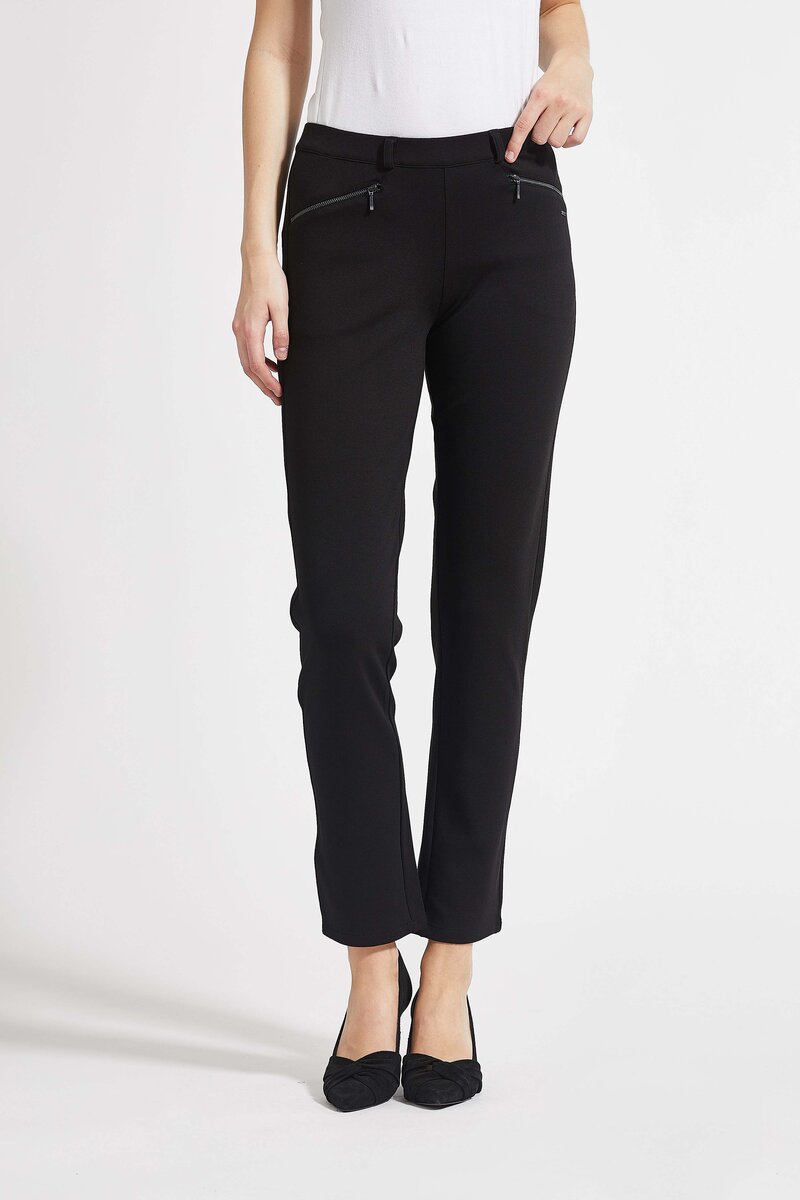 Rylie Regular SL Trousers Women Black Brushed LauRie