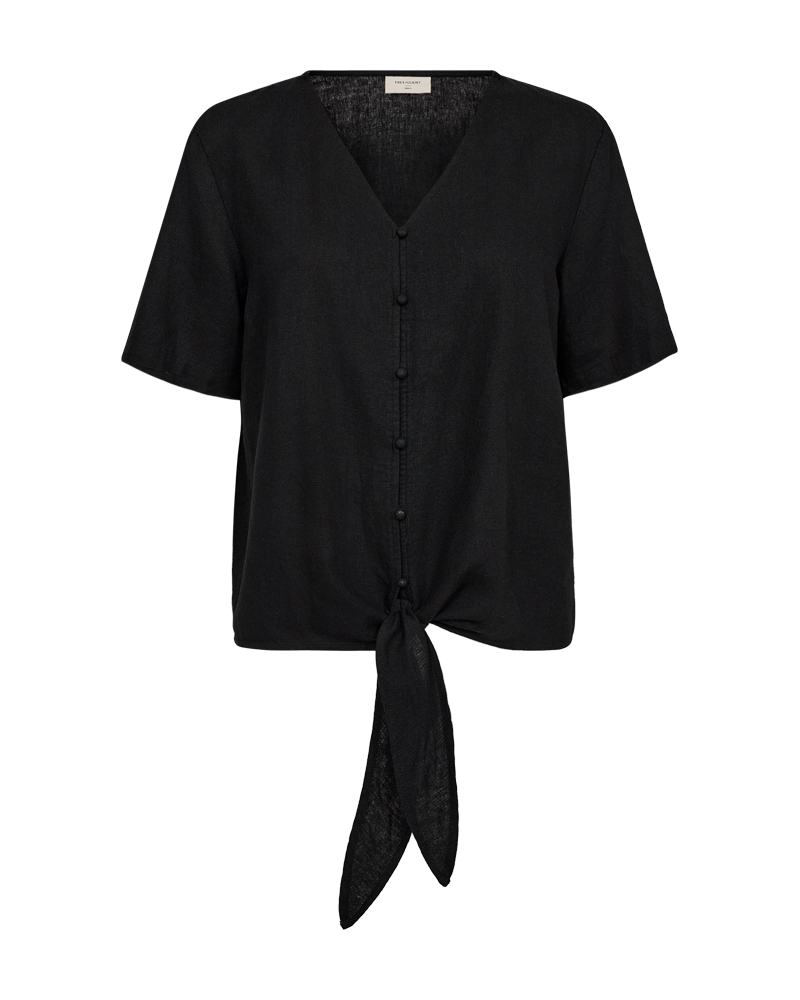 Lava Tie Blouse Women Black | Smilebutiken - Freequent