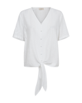 Lava Blouse with Tie Women Brilliant White | Smilebutiken - Freequent