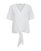 Lava Blouse with Tie Women Brilliant White | Smilebutiken - Freequent