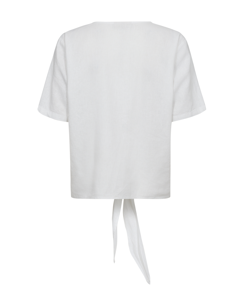 Lava Blouse with Tie Women Brilliant White | Smilebutiken - Freequent