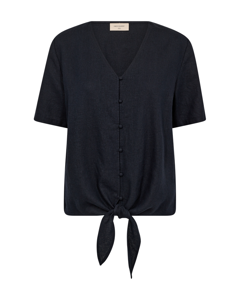 Lava Blouse With Tie Women Navy Blazer Freequent | Smilebutiken