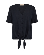 Lava Blouse With Tie Women Navy Blazer Freequent | Smilebutiken