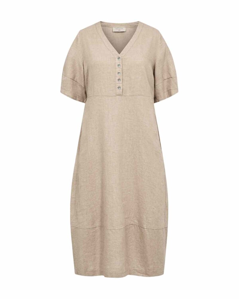 Lava Midi Dress Women Sand Melange | Smilebutiken - Freequent