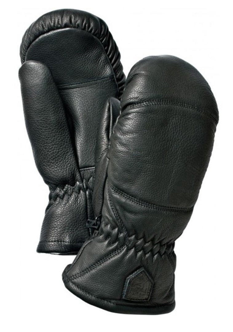 Leather Box Mitten Black Leather Mittens - Hestra