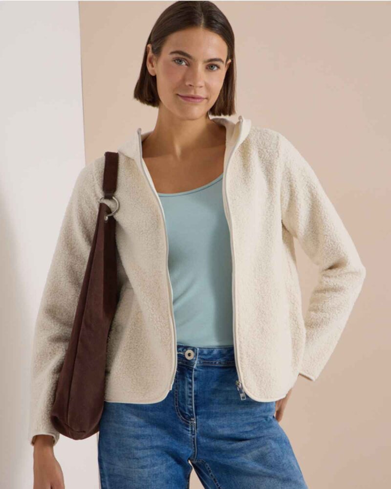 Lilith Pile Jacket Women Teddy Vanilla White | Smilebutiken - Cecil