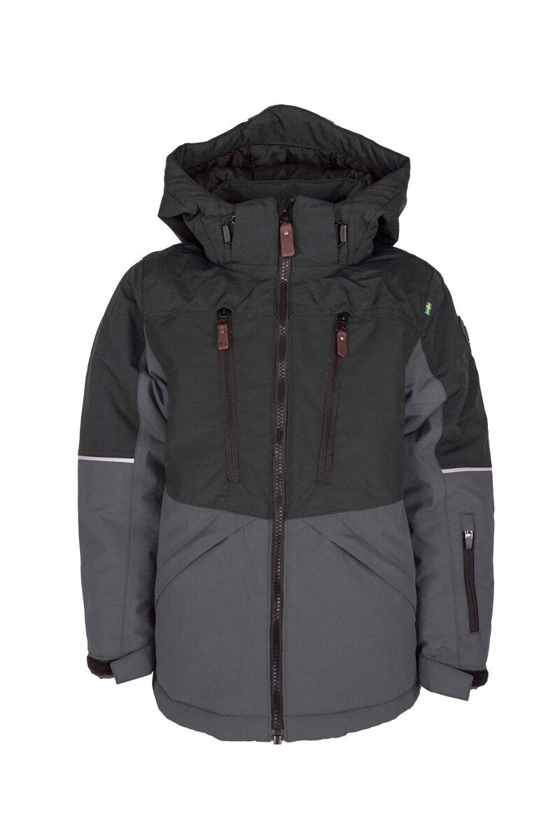Alpine Winter Jacket Kids & Junior Black Anthracite Lindberg