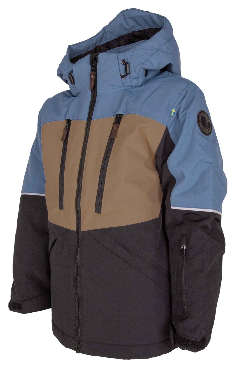 Alpine Winter Jacket Kids & Junior Blue Black Lindberg