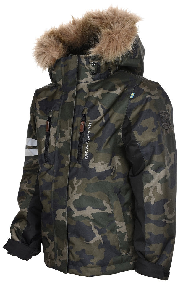 Camo Vinterjacka Barn & Junior Mörkgrön - Lindberg