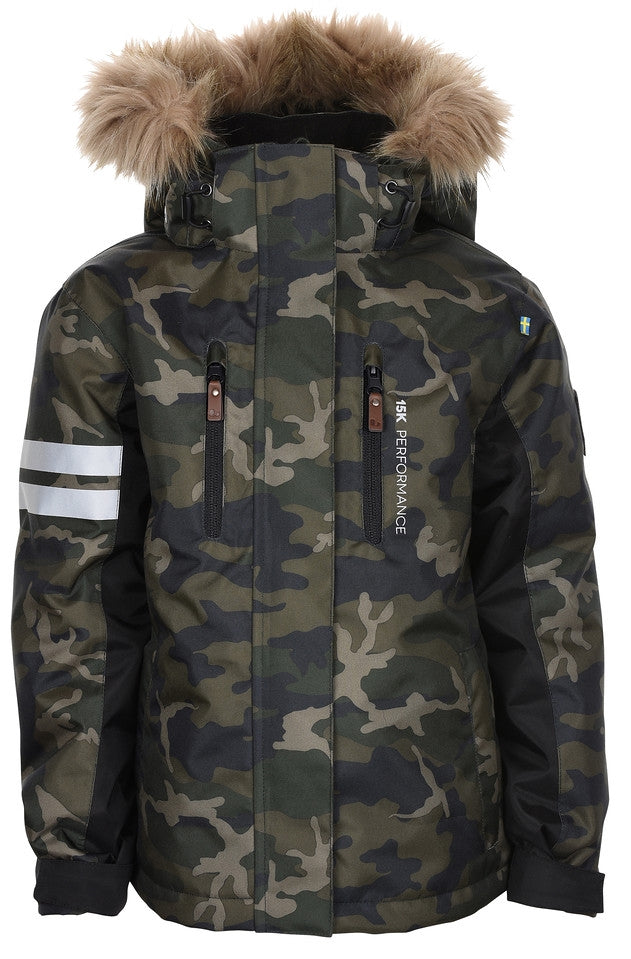 Camo Vinterjacka Barn & Junior Mörkgrön - Lindberg
