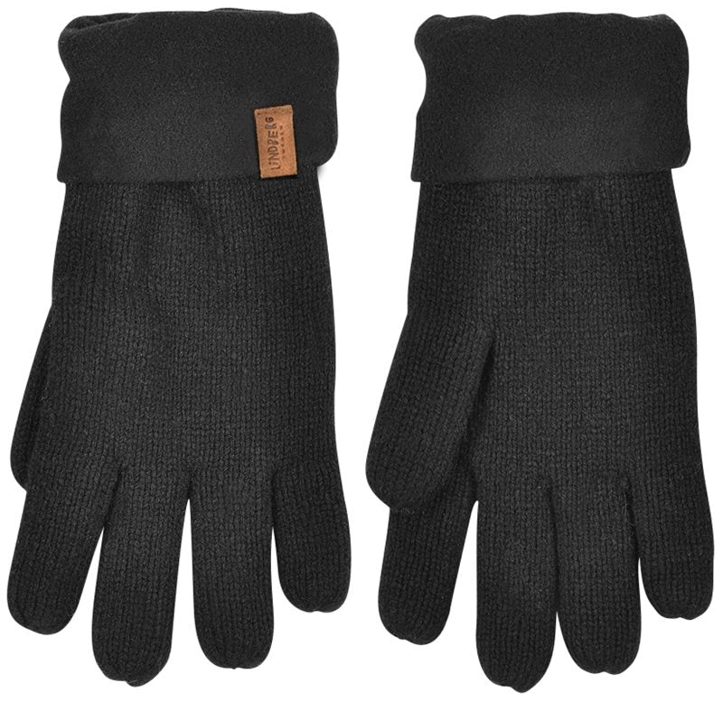 Classic Finger Gloves Wool Women Black - Lindberg