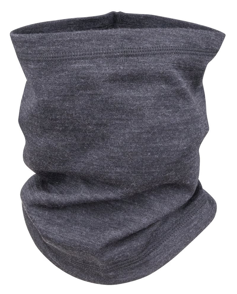 Delsbo Merino Neck Warmer Black Melange Lindberg