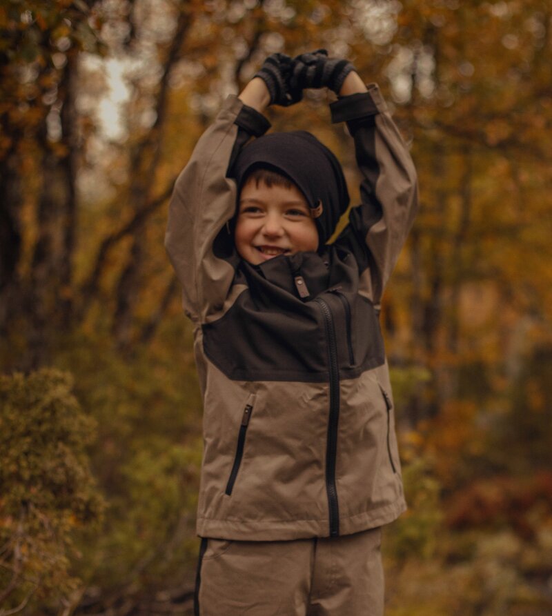 Explorer Outdoor Jacket Kids Junior Greige - Lindberg