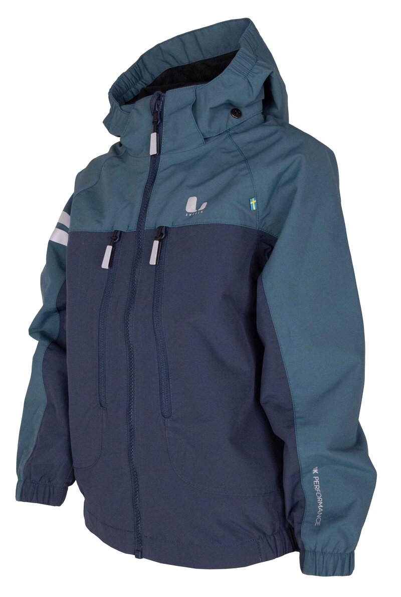 Lingbo Shell Jacket Kids & Junior Turquoise Navy Lindberg