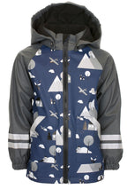 Lysekil Lined Rain Set Kids Blue - Lindberg